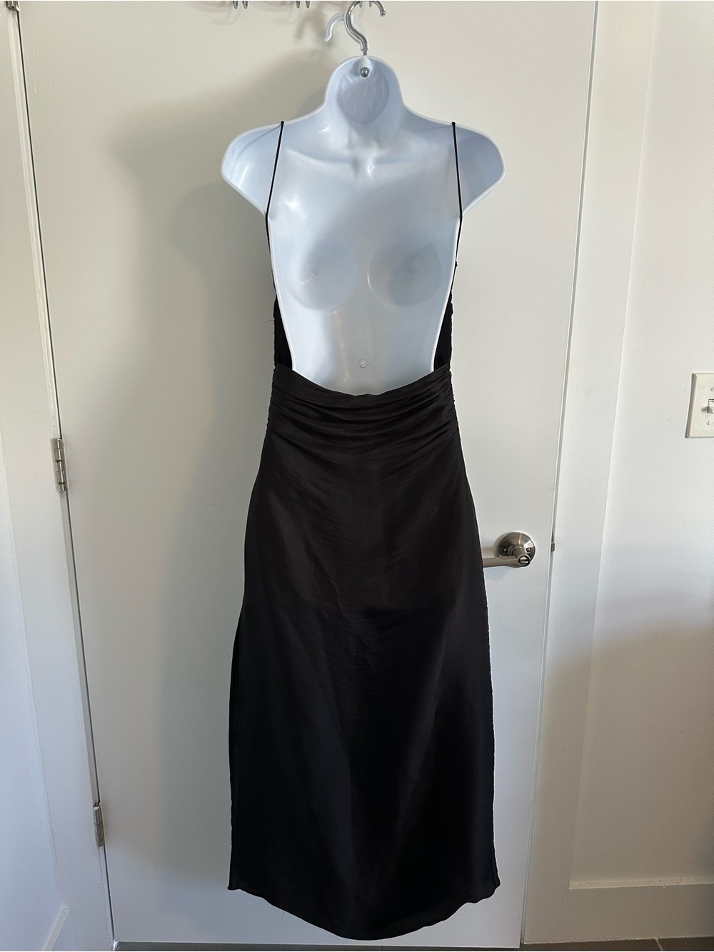 Zara Elegant Black Dress with Spaghetti Straps